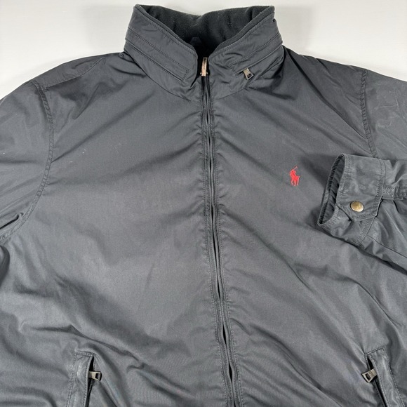 Polo Ralph Lauren Insulated Jacket Stowaway Hood Men's 2XB Black Coat